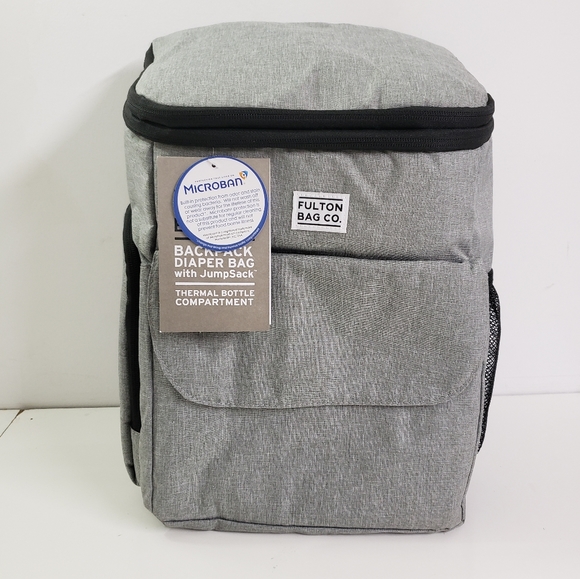 NEW! Fulton Bag Co. Diaper Bag Backpack with Removeable Jumpsack & Changing Pad - Picture 2 of 7